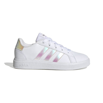 Sneakers bianche da ragazza con strisce iridescenti adidas Grand Court 2.0 K, Brand, SKU s354000152, Immagine 0